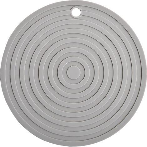 Tapis rond ondulé en silicone de 24 cm de diamètre, anti-brûlure et isolant thermique (1/4)