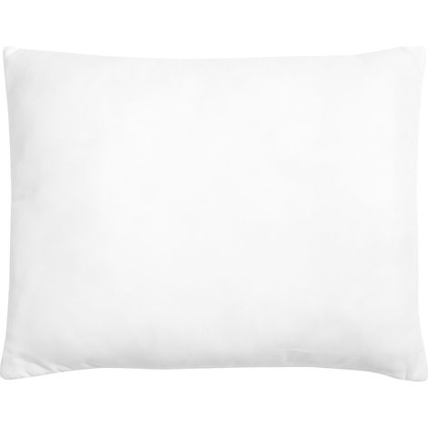 Almohada de poliéster blanco 50 x 60 cm perfil bajo microfibra relleno suave Errigal (1/5)