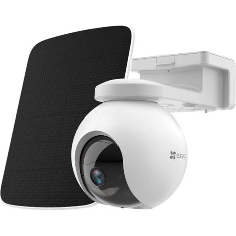 EZVIZ CS-HB8/SP – Kit de cámara motorizada PTZ 4K con panel solar, Wi-Fi, batería de larga duración, IA inteligente y visión nocturna en color