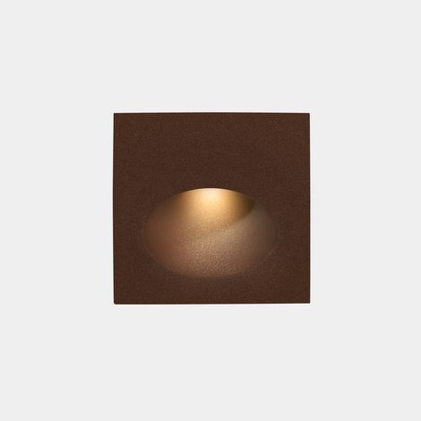 LEDS C4 Bat Square Ovale Applique Murale Encastrée Extérieure LED Carrée Marron IP65 2.2W 2700K