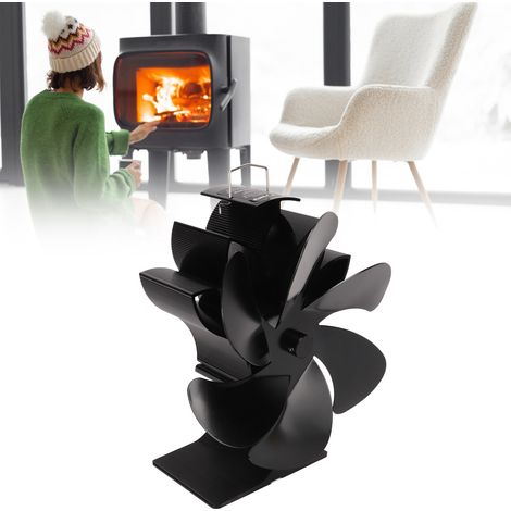 Ofenventilator im Lotus-Stil: selbststartend, hochtemperaturbeständig, 6 Flügel, umweltfreundlich und energiesparend. (1/5)