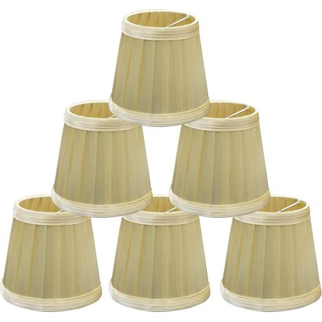abat jour petite taille Abats-jour Lampe en Tissuabats-jourLot Petit Abat-Jour à Clipser pour Lustre Chandelier 8,5x12x11cm lot de 6 Tissu (1/3)