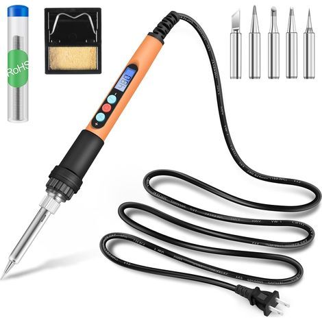 Kit de fer à souder, fer à souder 90 W 220 V, température réglable, écran LCD, outils de soudage (1/5)