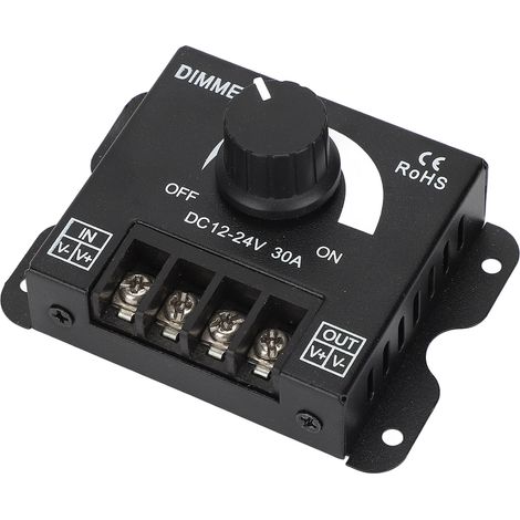 LED-Dimmer, einkanalig, stufenlos dimmbar, hervorragende Wärmeableitung, LED-Lichtleisten-Dimmer, DC 12–24 V (1/5)