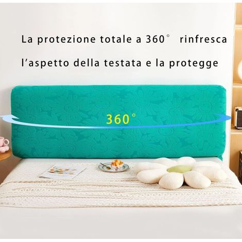 Copritestiera per letto matrimoniale, copritestiera per letto matrimoniale, copritestiera elasticizzato lavabile e antipolvere, copritestiera, tinta unita, copritestiera, da 170 a 190 cm, verde (1/3)