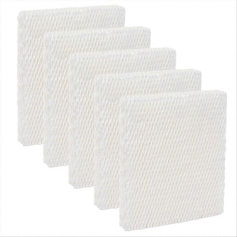 HFT600 Luftbefeuchterfilter, 5 Stück, T-förmiger Ersatzdocht, kompatibel mit Luftreinigern, absorbierendes Material, weiß, für Zuhause und Büro. (1/5)