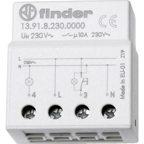 Finder Relevador electrónico temporizado blanco 230 V