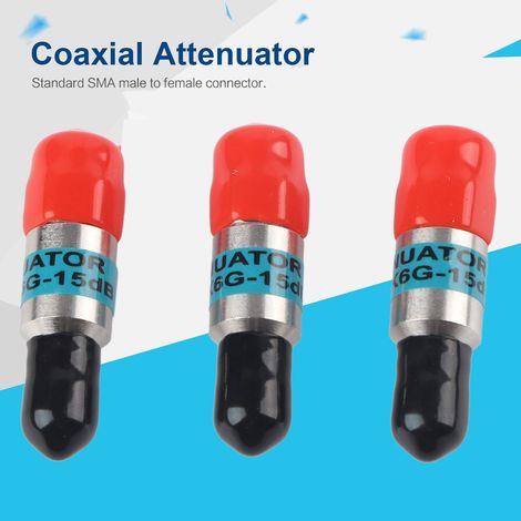 Atténuateurs coaxiaux RF en acier inoxydable SMA mâle-femelle, atténuation fixe de 1 à 30 dB, vendus directement du fabricant, 3 unités vendues. (1/5)