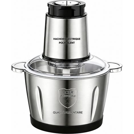 Hachoir à viande électrique 3L en acier inoxydable avec 3 jeux de lames 3l acier inoxydable 3 21 × 21 × 30 cm 1,4 kg – Livraison gratuite