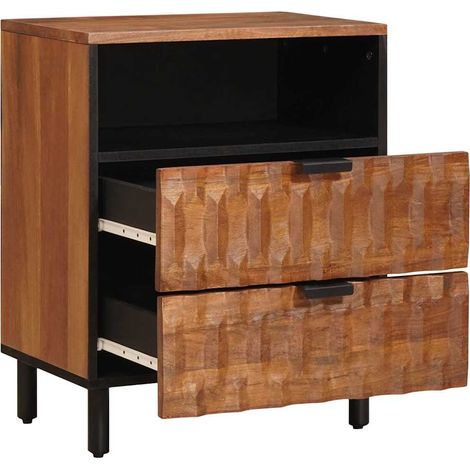 Cabinet de chevet Marron 50 x 33 x 62 cm Bois de mangue massif (1/5)
