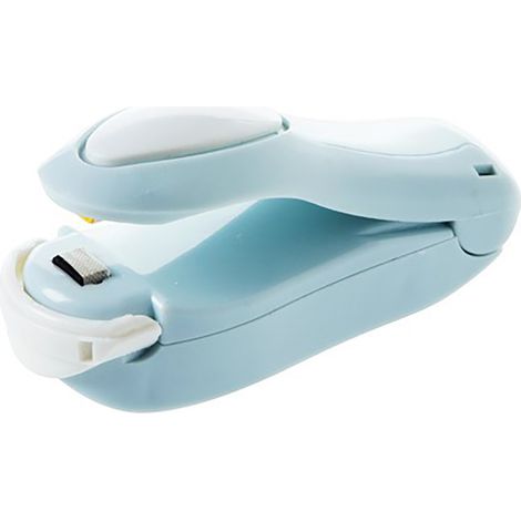 Mini scelleuse de sacs, scelleuse et coupeuse 2 en 1, machine de refermeture portable pour sacs plastiques, conservation des aliments et des en-cas. (1/5)