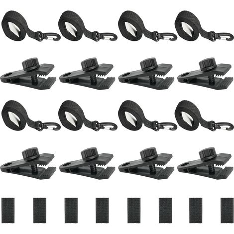 Set di 8 cinghie di fissaggio e morsetti per avvolgitori per coperture per piscine, accessori per avvolgitori per coperture solari, set di ruote per ombrelloni, cinghie di serraggio per coperture per 