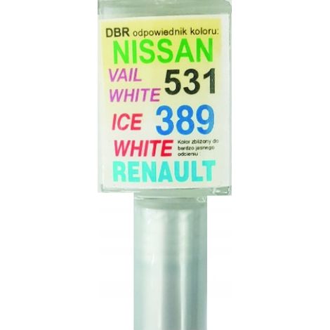 Réparation des rayures de peinture Nissan 531 Vail White, 10 ml, Arasystem (1/5)