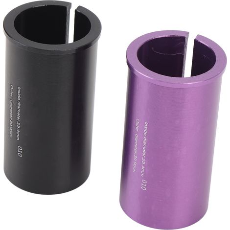 Adaptateur de tige de selle, cale en alliage d'aluminium usiné CNC, finition texturée, manchon de conversion pour tube de selle de vélo, 25,4-30,9 mm (1/5)