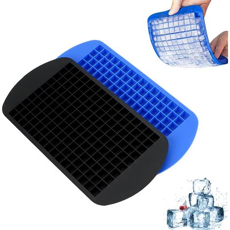 2pcs Mini Food Grade Silicone Ice Cube TraysIce Cubes 160 Grids Ice Cube Trays, for Kitchen,Bars,Parties,Whisky,Cocktail (1/5)