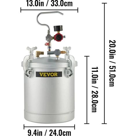Serbatoio per vernice sotto pressione 10 L con pistola spruzzatrice (1/5)