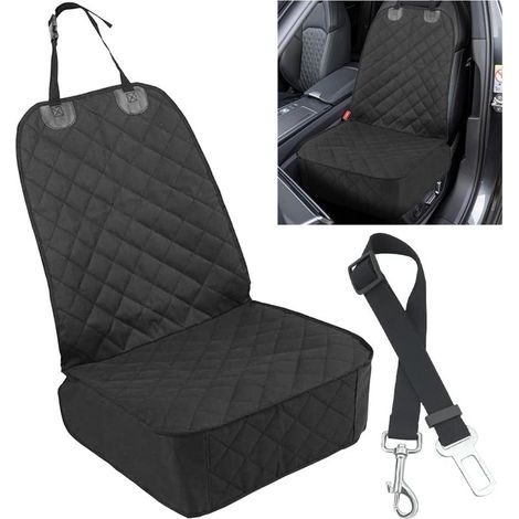 Protection de siège arrière de voiture noire pour chiens, animaux domestiques, enfants, passagers de taxi Résistant aux rayures, imperméable Taille universelle, 1 siège (1/5)