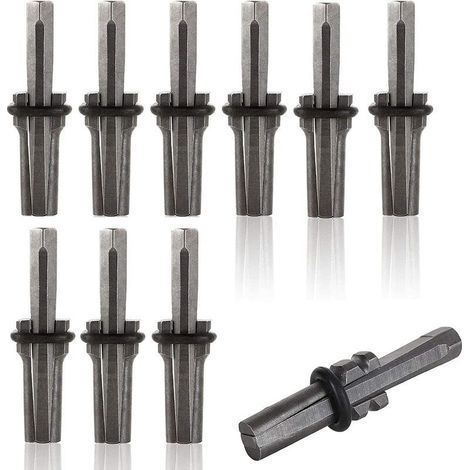 Coin Éclateur Pierre, 16mm Plug Wedge et Plumes Cales Béton, 10 Pièces Stone Splitter, Fendeur de Pierres, Outil Tailleur de Pierre pour Béton, Marbre, Granit (1/5)