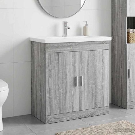 Juego de muebles de baño  gris 81 x 40 x 84,5 cm