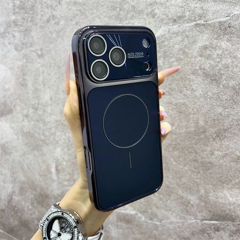 (iPhone 13 Pro Max, Noir) Étui de protection magnétique Magsafe pour appareil photo iPhone, résistant aux chocs et aux chutes.