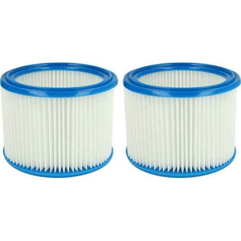 Set de filtres 2x Filtre plissé compatible avec Stihl SE 60 E, SE 61, SE62, SE 85 C, SE 90 aspirateur à sec ou humide Filtre à cartouche
