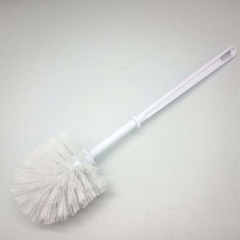 Brosse de toilette ronde blanche, 360 mm de long, 84 mm de diamètre, brosse de toilette murale, brosse de nettoyage murale pour usage domestique. (1/5)