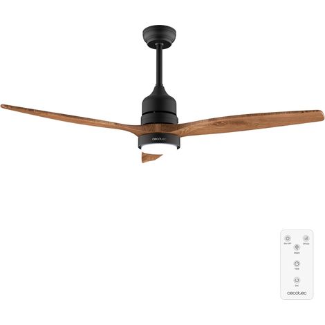 Cecotec Deckenventilator de mit Licht EnergySilence Aero 5275 DarkWood. 40W und 52" mit DC-Motor, Fernbedienung, LED-Licht in doppelter Höhe, Timer, Winter-Sommer-Modus. (1/5)