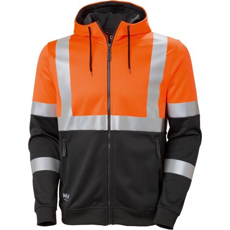 Veste Hoodie Warn. orange. Taille M.