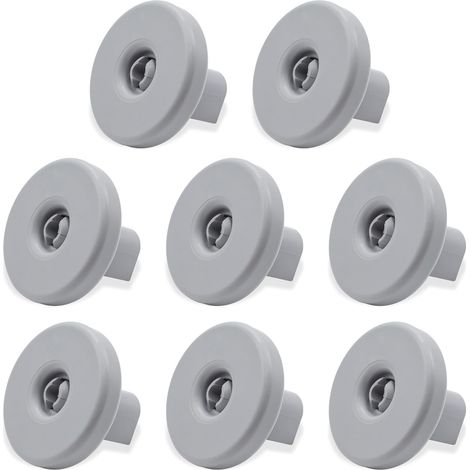 Pièce de rechange pour De 8 roues pour panier à vaisselle avec Zanussi, Rex, roulettes plastique pour panier inférieur à vaisselle (1/5)