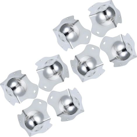 Lot de 8 protections d'angle métalliques à billes pour meubles (1/5)