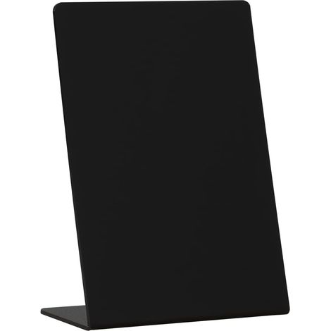 A6 Kreidetafel-Aufsteller – 1 Stück – Robustes Polystyrol – Glatte Oberfläche für einfaches Beschreiben – Restaurant, Hochzeit, Party – A6-Format, Schwarz (1/5)