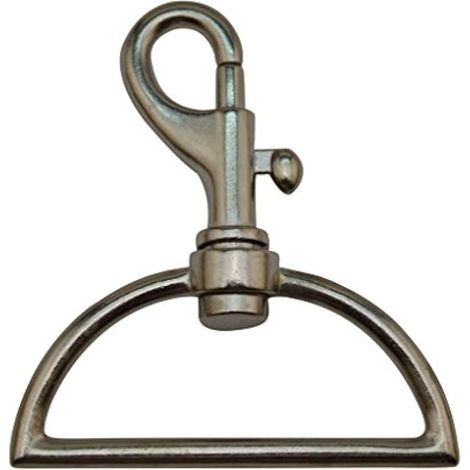 5,1 cm Argenté à l'intérieur Diamètre anneau en D homard fermoir pince à œillet pivotant homard Snap fermoir crochet pour sangle Lot de 4