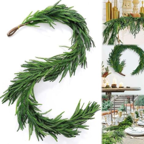 1 pièce , 1,8 m, toucher réaliste, guirlande de verdure pour cheminée, décoration intérieure Noël