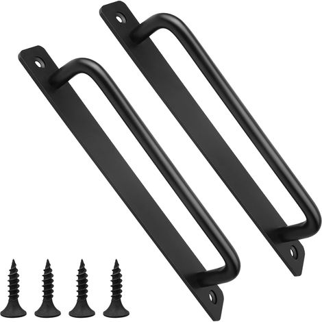 Poignée de Porte Coulissante Antirouille 21,1 x 2,5 cm,Poignée Extérieure avec 4 Vis de 17 mm pour Porte de Grange (1/5)