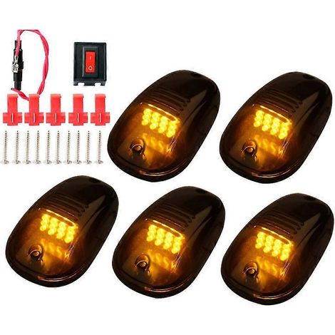 KINCJON Lot de 5 feux de gabarit de toit pour cabine, fourgonnette, camion, SUV, F150 (1/5)