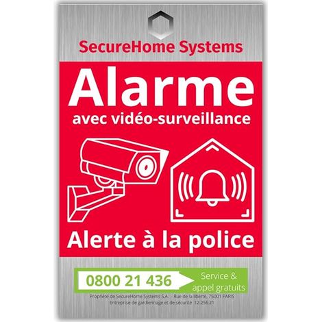 realistic aluminium effect theft deterrent stickers - Alarm - rain and UV resistance - 8.5 x 5.5 cm (1/5)