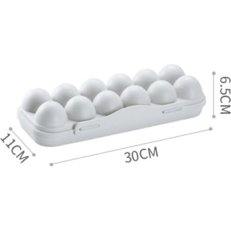 Support à œufs 12 grille pour réfrigérateur, boîte de rangement pour œufs de poule, récipient de rangement pour œufs de poule, récipient de stockage d'œufs (1/3)