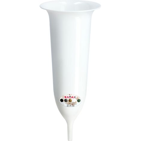 KADAX Grabvase, Blumenvase, Kunststoff-Vase, 10 cm, mit Erdspieß, weiß