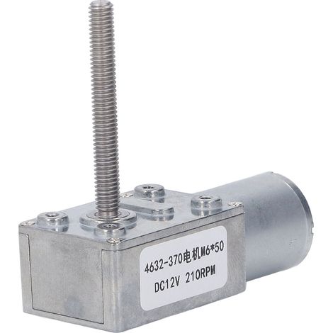 M6 x 50 mm Schneckengetriebemotor, Aluminium- und Messinglegierung, reversibel 12 V 210 U/min zum Öffnen von Fenstern, kompakter Gleichstrom-Getriebemotor. (1/5)