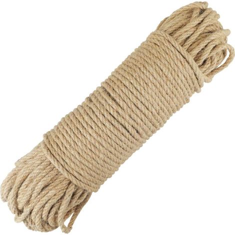 6mm Corde de Jute, 50 Mètres Corde de Chanvre Naturel, Ficelle de Jute Naturelle, Corde de Jardin pour Jardinage Artisanat Emballage (1/5)