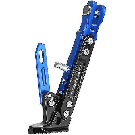 Verstellbarer Motorrad-Fußständer, robust und korrosionsbeständig, CNC-gefräster Metall-Seitenständer – Blau (1/5)