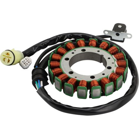 Magneto-stator, compatible with Yamaha YFM225 and YFM250 Classic four-wheeled motorcycles. Original part number: 59V-85510-20--DTEKGAZ