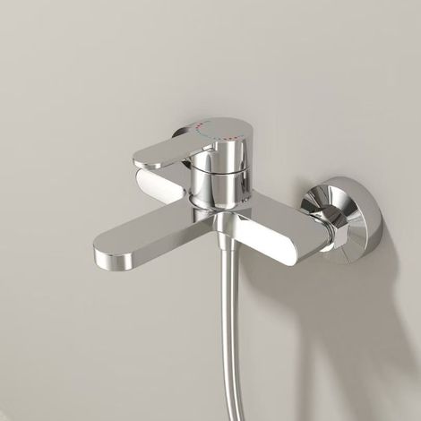 All-copper hot and cold water mixing valve for shower heads and faucets, 3-in-1 double-turn mixing valve switch, bathroom set - electroplated upgraded version [with accessories]
