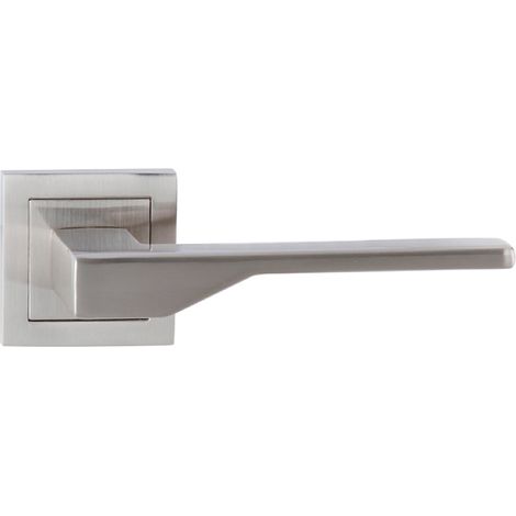 Manilla Zamak Níquel Satinado Roseta Cuadrada 52mm Puerta Interior Modelo 520 (1/5)