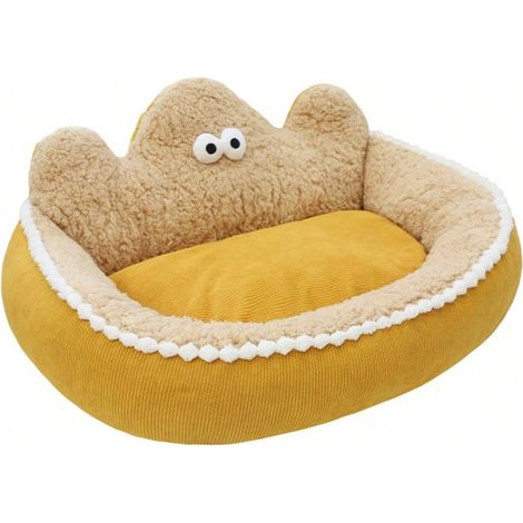 Nid de Chat en Forme de Bijou, 453525cm (max 3kg), Nid Épais Peluche Chauffant, Confortable pour Chat/Petit Chien, Intérieur (1/5)
