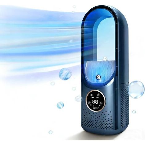 Ventilateur de bureau - JOULLI - Tour portable - Minuterie - 6 vitesses - Humidification (1/5)