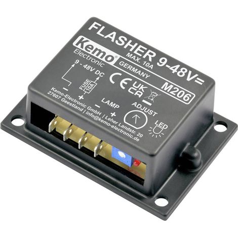 Kemo M206 Lampeggiante in kit da montare Modello (kit/modulo): Apparecchio pronto 9 V/DC, 48 V/DC