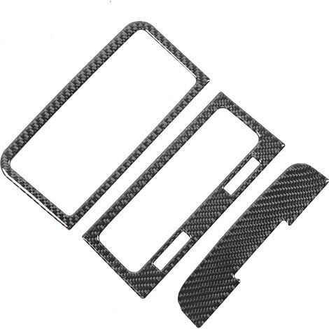 3Pcs Fibre de Carbone Cadre Sortie d'Air Arrière Garniture Compatible VW Touareg 2011-2018 Conduite à Gauche (1/3)