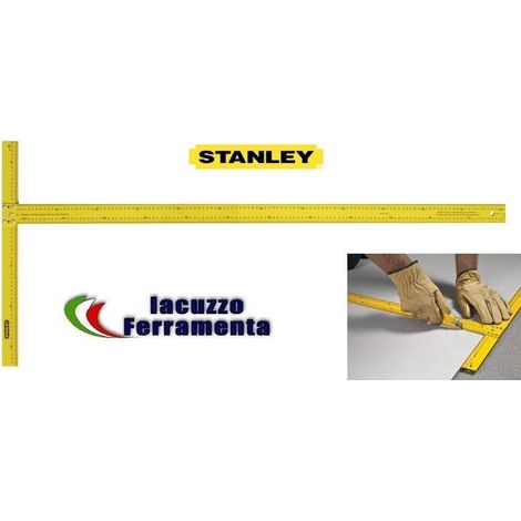 Squadra a t per pannelli taglio cartongesso acciaio flessibile stanley cm122 (1/6)