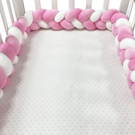 Paracolpi intrecciato per culla - Paracolpi per culla - Paracolpi per box - Paracolpi a forma di serpente - Imbottitura morbida antiurto - Tessuto a mano - Biancheria per neonati - Protezione per la t (1/5)
